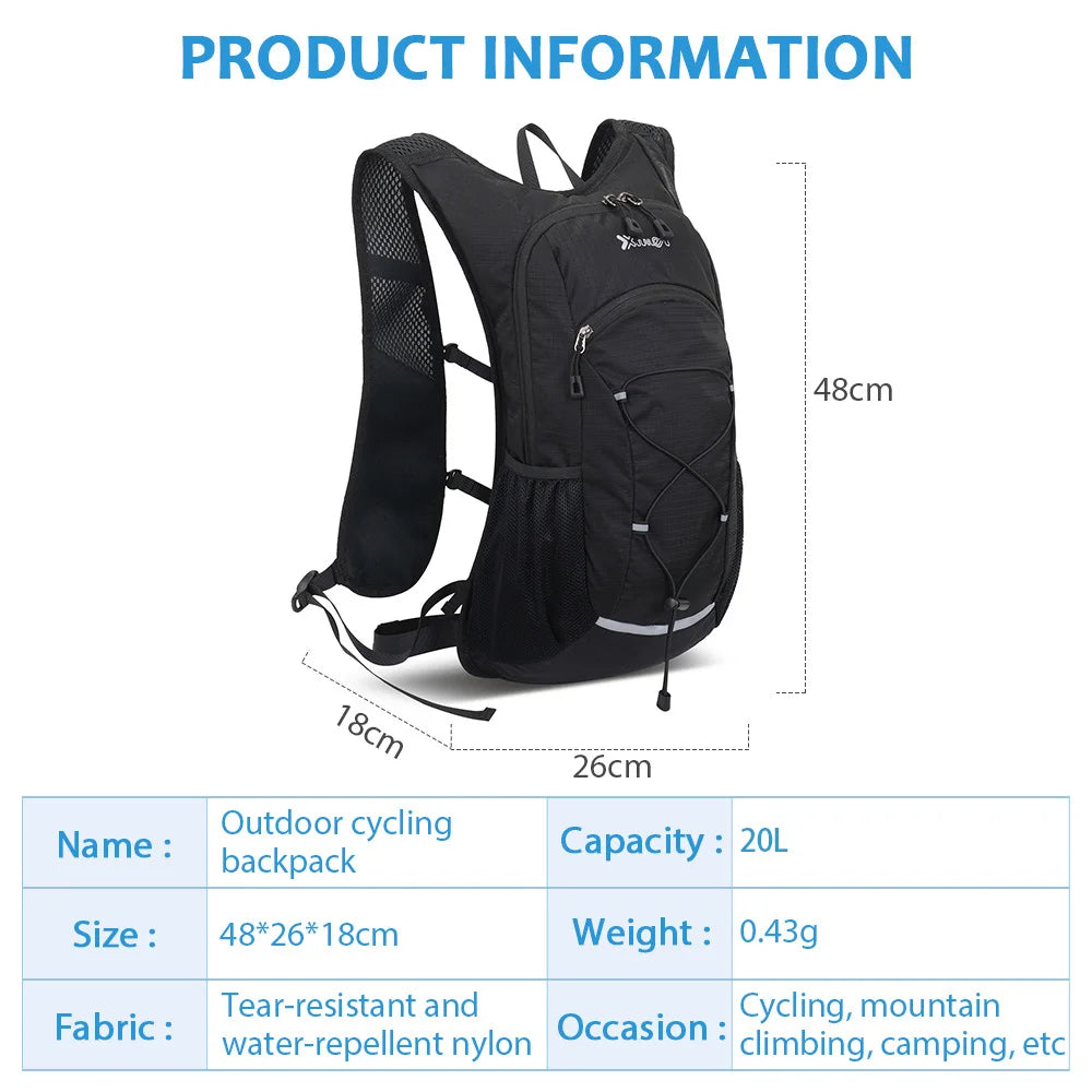 20L Cycling Lightweight Hydration Backpack Outdoor Sport Camping Climbing Mountaineering Rucksack Travel Water Bag 500ML/2L/3L - Buy online at  Vibe In Cart.