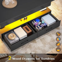 40" Lift Top Coffee Table, Coffee Tables with Storage for Living Room, Small Coffee Table with 2 Drawers & LED Light for Dining - Buy online at  Vibe In Cart.