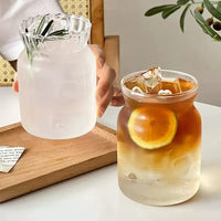 Glass Drinkware Cold Coffee Cups Latte Coffee Glass Iced Water Bottle Aesthetic Cup Wine Cocktail Glass Cups - Buy online at  Vibe In Cart.