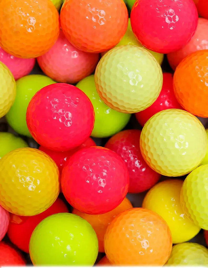 Multi-Color Two-Piece Distance Practice Golf Balls, 5 Pack