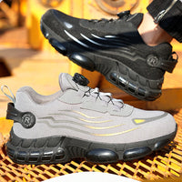 Rotary Button Safety Shoes Men Steel Toe Sneakers Puncture Proof Work Safety Boots Air Cushion Sport Work Shoes Anti-smash Boots - Buy online at  Vibe In Cart.