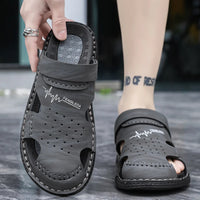 Men's Baotou Sandals Summer new Outdoor Cool Breathable Anti slip Waterproof Beach Shoes Soft Sole Fashion Dual purpose Slippers - Buy online at  Vibe In Cart.