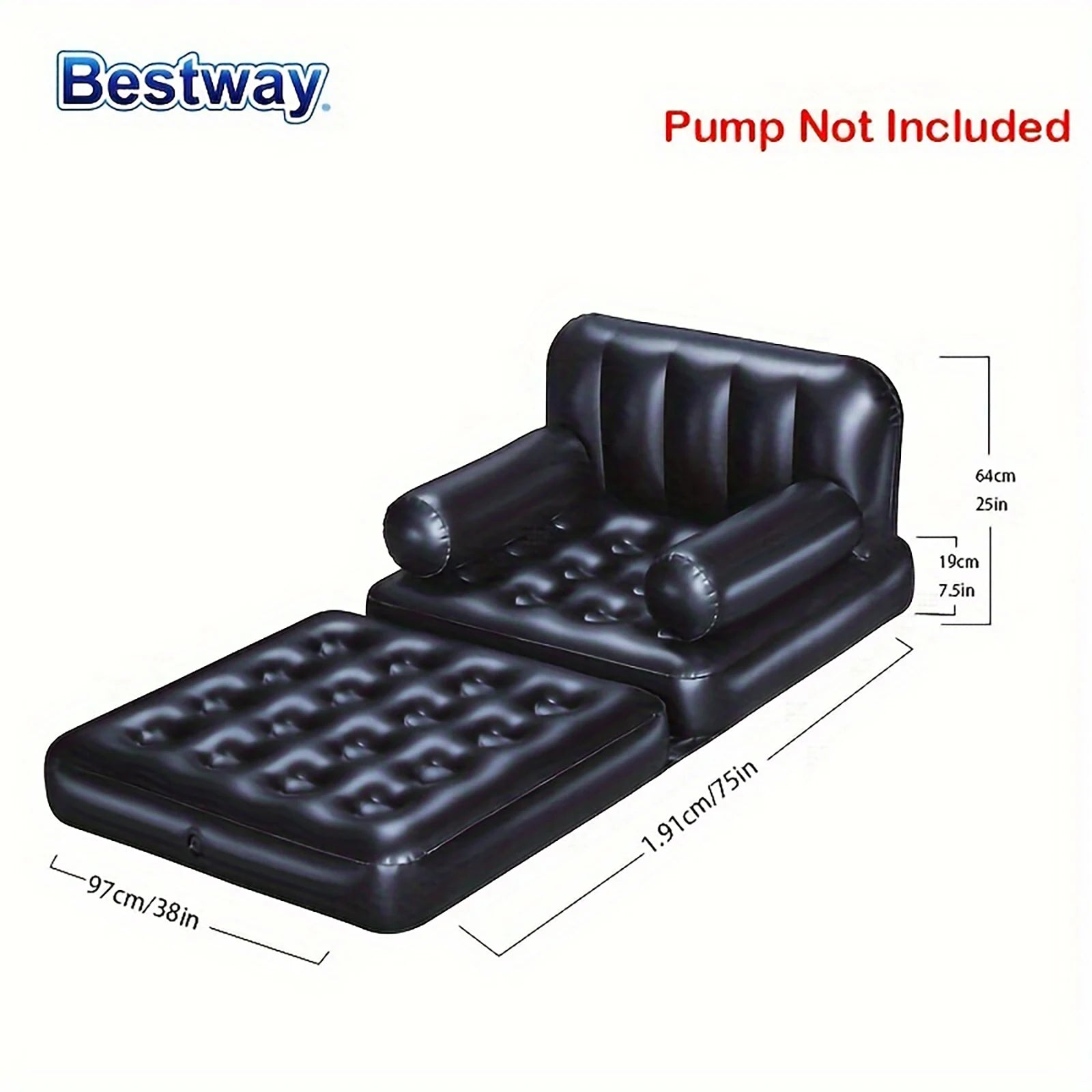 Bestway 75054 Inflatable Sofa, Outdoor Blow Up Sofa Bed Inflatable Sofa, Adult Inflatable Chair, Double Bed Size - Buy online at  Vibe In Cart.