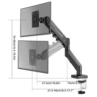 Adjustable Gas Spring Single Monitor Arm for 13-32 Inch Screens with Clamp Stand
