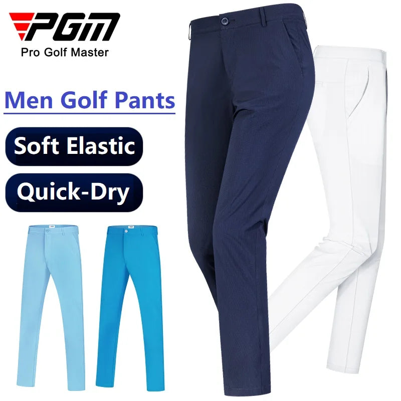 Men's XXXL Mid Waist Breathable Stretch Golf Pants Quick-Dry Straight
