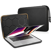 Laptop Sleeve Bag for 13-15.6 Inch Laptops, Waterproof EVA, Black with Straps