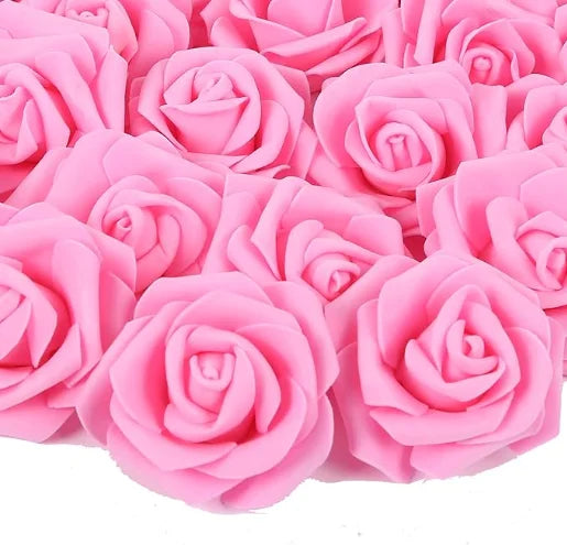 Artificial Foam Rose Flower Heads Set, 10 to 50 Pieces