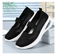 Women's Platform Casual Flats Slip-On Mesh Breathable Walking Shoes