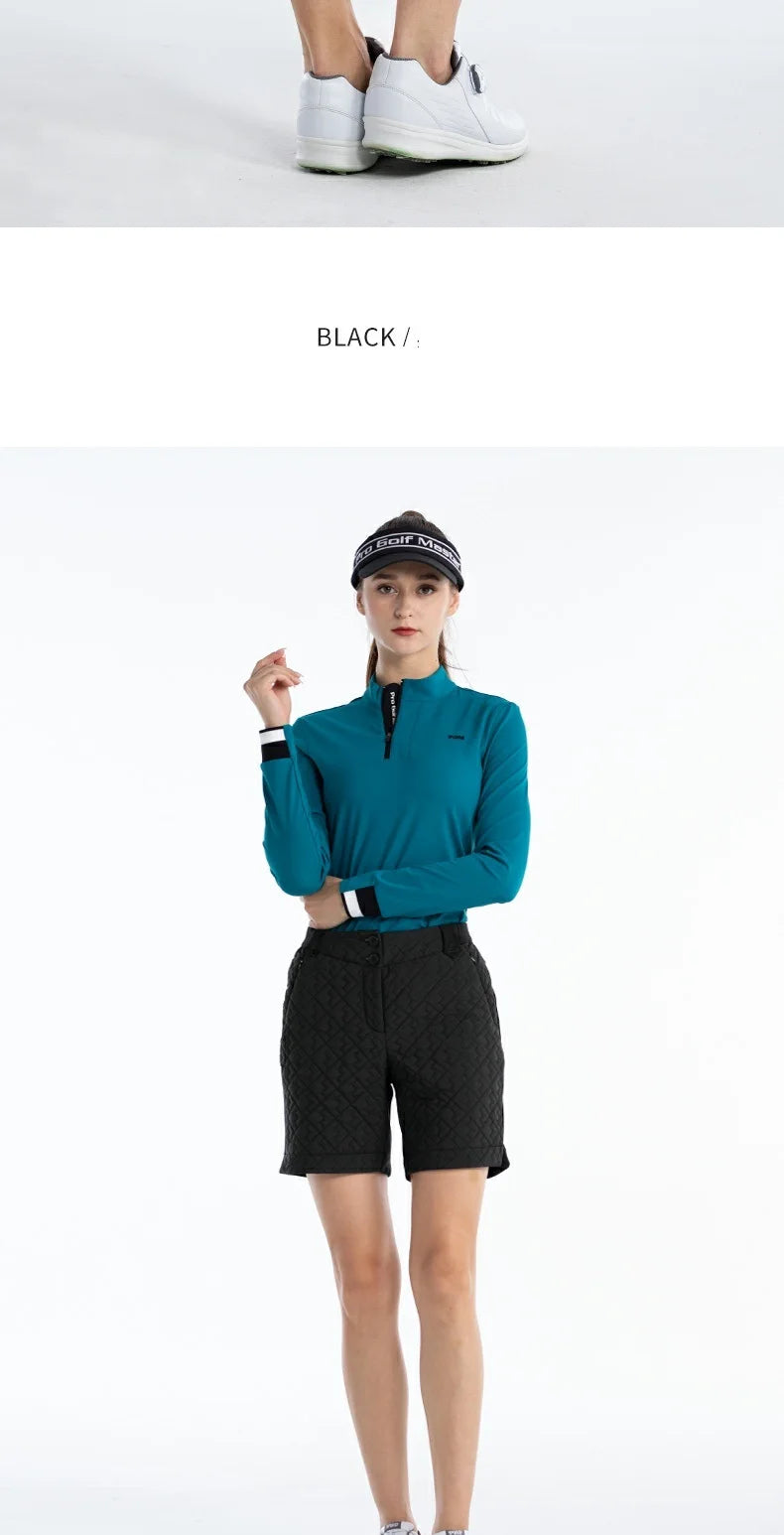 PGM Women Golf Short New Lady Clothing Autumn and Winter Warm Thicken Shorts High Waist Sports Trousers Windproof Girl Wear