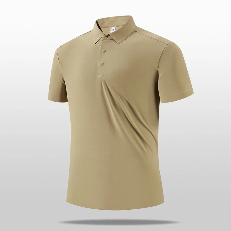 Men's Breathable Quick-Dry Polyester Elastane Polo Shirt For Sports