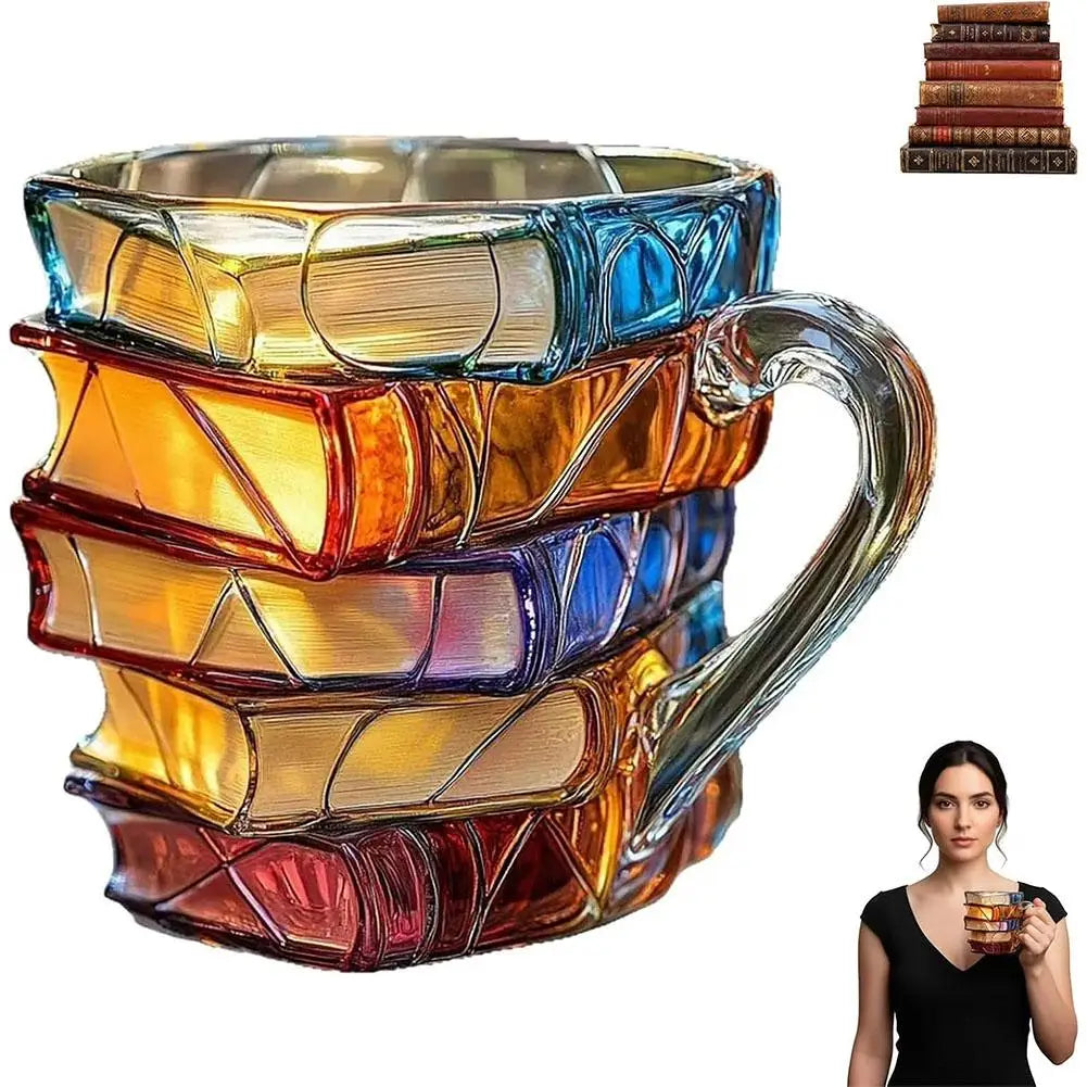 350ML Unique Book-Shaped Glass Mug Coffee & Tea Cup Creative Gift For Book Lovers Double Duty Drinkware & Decor - Buy online at  Vibe In Cart.