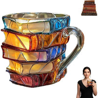 350ML Unique Book-Shaped Glass Mug Coffee & Tea Cup Creative Gift For Book Lovers Double Duty Drinkware & Decor - Buy online at  Vibe In Cart.
