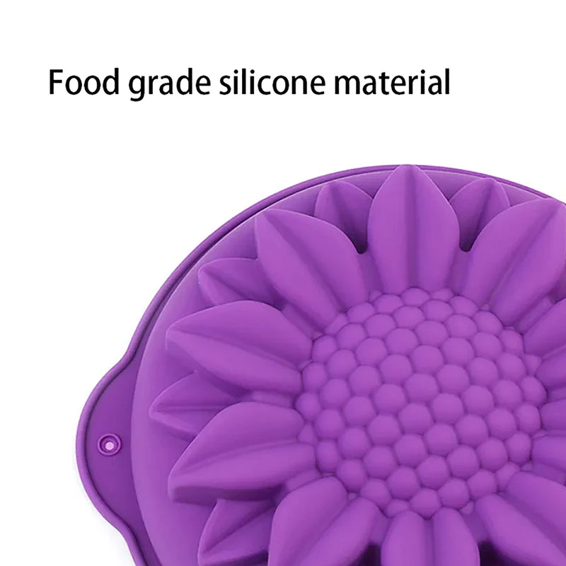 Sunflower Silicone Mold Cake Flower Pan 10Inch Cake Bakeware Baking Tools Round Bread Loaf Pizza Toast With Anti-scalding Handle - Buy online at  Vibe In Cart.