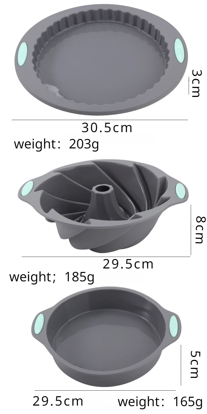 Silicone Bread Muffin Mold Heat Resistant Oven Pan Non-Stick Kitchen Bakeware Cake Pan Set 3D Cake Mold Pastry Baking Loaf Tool - Buy online at  Vibe In Cart.