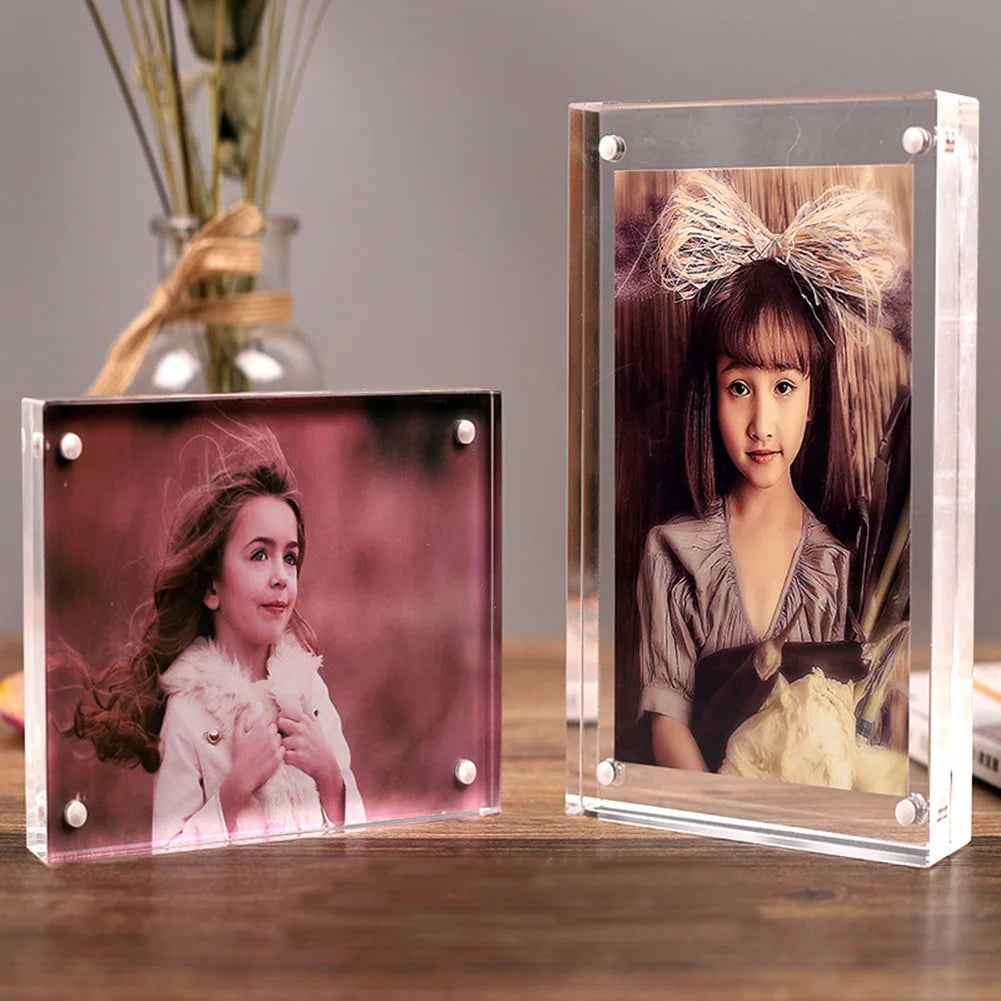 1 Pc Transparent Photo Frame Acrylic Magnetic Display Frame Poster Display Stand 3/5mm For Room Desk Home Decoration - Buy online at  Vibe In Cart.
