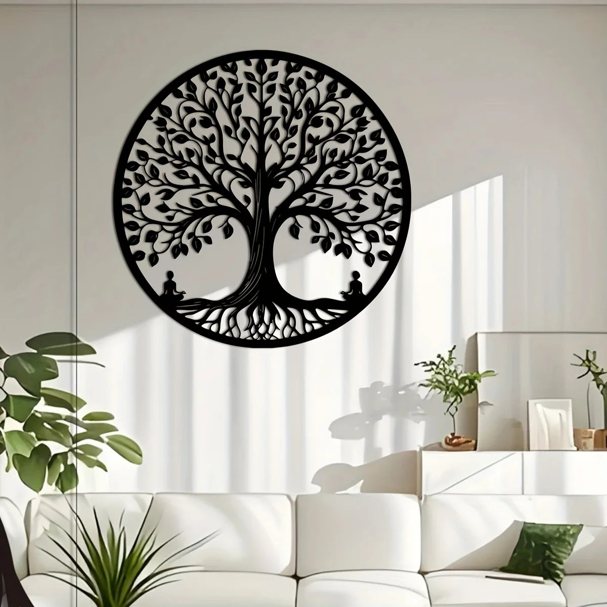 [Nature Tree] Retro Iron Tree of Life Wall Art 1pc, Metal Laser Cut Line Art, Nature-Inspired Home Decor - Buy online at  Vibe In Cart.