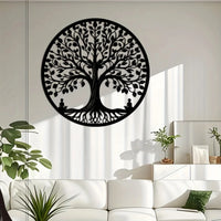 [Nature Tree] Retro Iron Tree of Life Wall Art 1pc, Metal Laser Cut Line Art, Nature-Inspired Home Decor - Buy online at  Vibe In Cart.