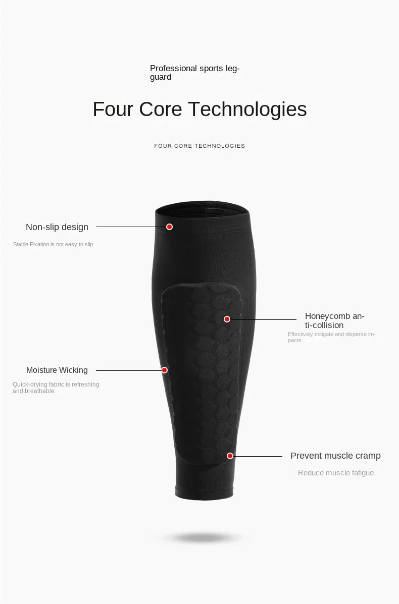 1 PC Honeycomb Soccer Shin Guards Football Shields Sports Legging Shinguards Leg Sleeves Protective Gear Shank Protector - Buy online at  Vibe In Cart.