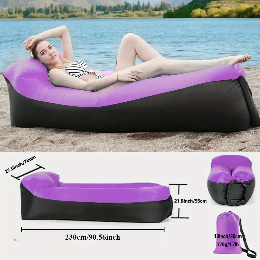 New Lazy Folding Camping Inflatable Sofa Portable Outdoor Inflatable Lounger Comfortable Outdoor Furniture Camping Air Mattress - Buy online at  Vibe In Cart.