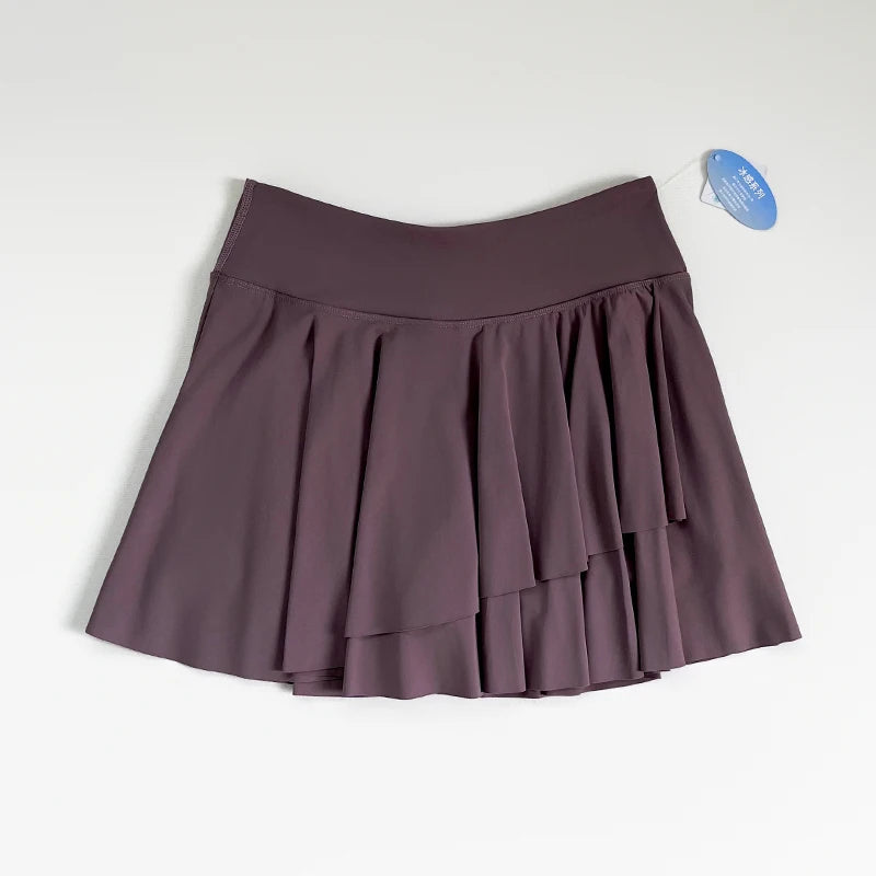 Yoga exercise lightweight, quick-drying and refreshing 2-in-1 high-waisted pleated yoga exercise fitness skirt, golf tennis skir - Buy online at  Vibe In Cart.