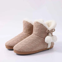 Women's Ankle Snow Boots with Plush Lining and Non-Slip Sole