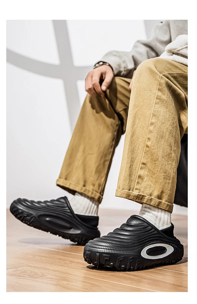 New Fashion Cotton Men's Slippers Winter Warm Plush Men Slippers Waterproof Men Garden Shoes Indoor Outdoor Men's Warm Shoes - Buy online at  Vibe In Cart.