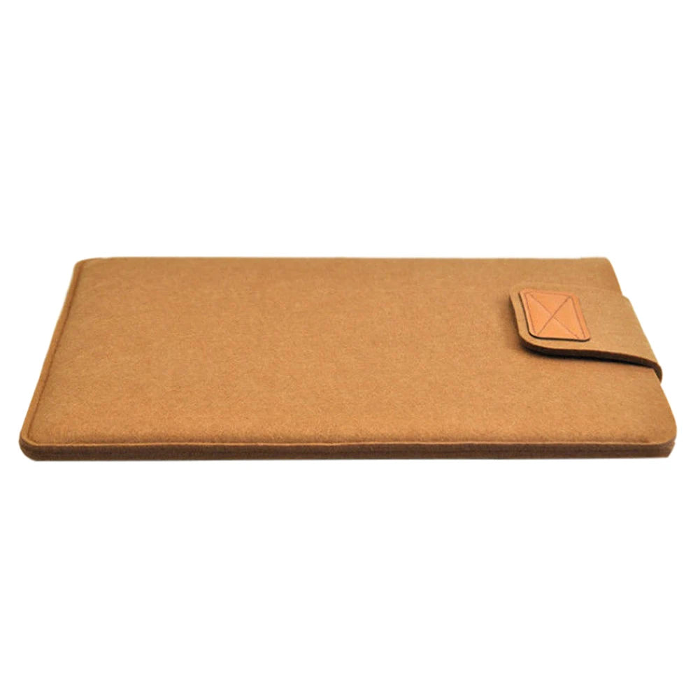 Wool Felt Slim Laptop Sleeve for 11-15 Inch Devices, Solid Color