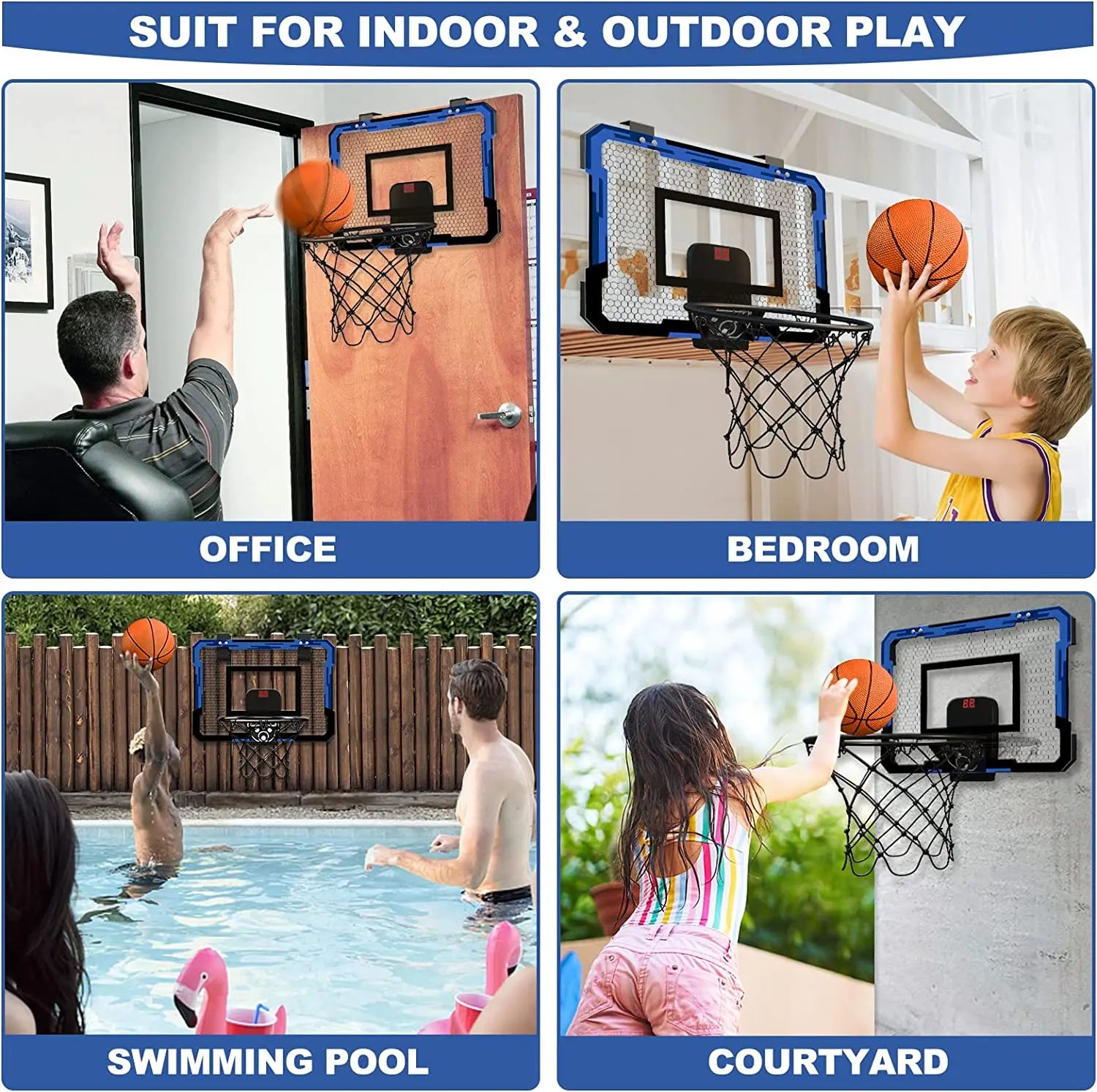 Ring Basketball Hoop Wall-mounted Indoor Training Home Kids Basketball Toy Mini Basketball Hoop Set For Kids Outdoor Games - Buy online at  Vibe In Cart.