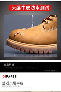 Genuine Leather Men's Winter Spring Ankle Treking Military Snow Yellow Tactical Boots Outdoor Footwear for Women Men Work Shoes - Buy online at  Vibe In Cart.