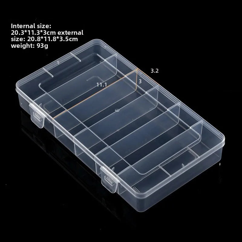 Transparent Plastic Cable Storage Box With Lid And Grid