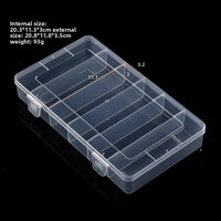 Transparent Plastic Cable Storage Box With Lid And Grid