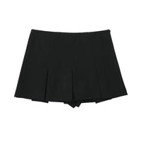 MUJER 2025 Pleated Skirt Shorts for Women High Waist Mini Shorts Women Summer Basic Skort for Women Holiday Casual Ladies Shorts