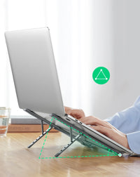 Foldable Aluminum Vertical Laptop Stand with 5-Level Adjustable Height