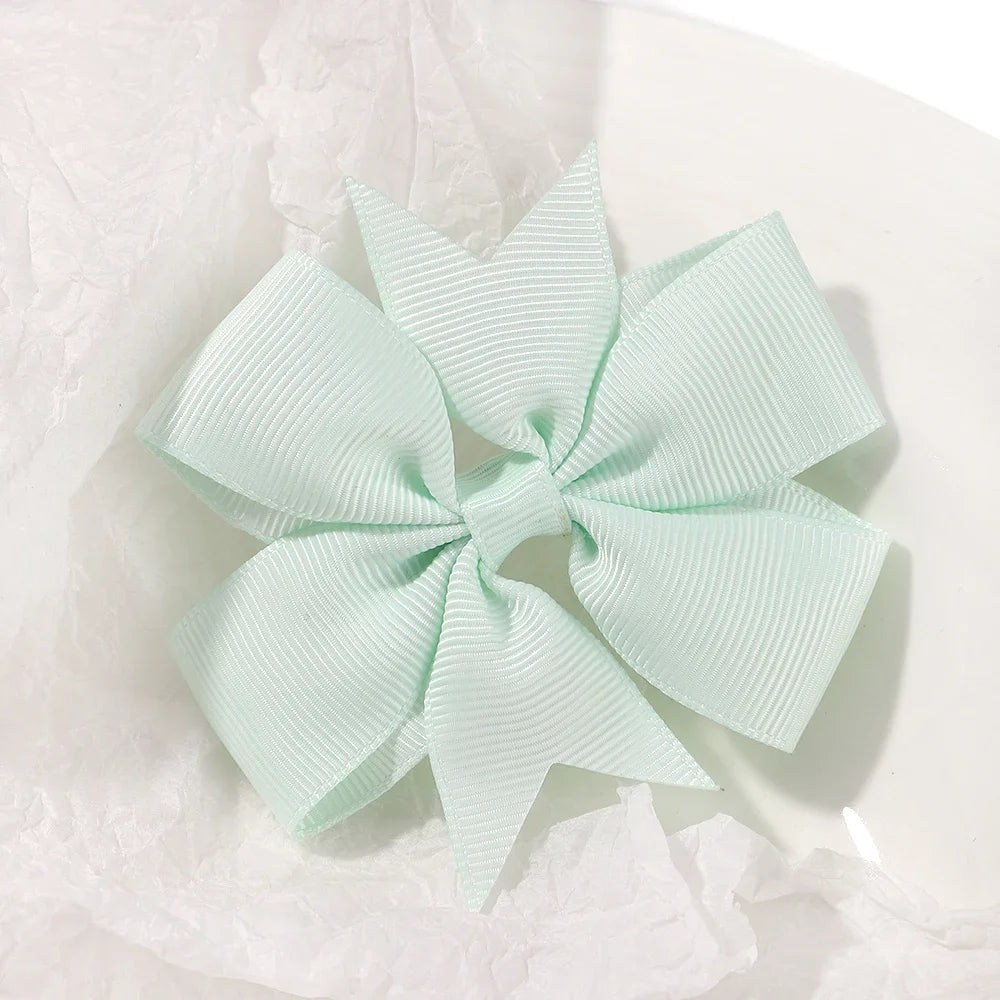 Kids Bow Hair Clip Set With 20 Or 40 Pieces, Random Colors, Grosgrain Ribbon