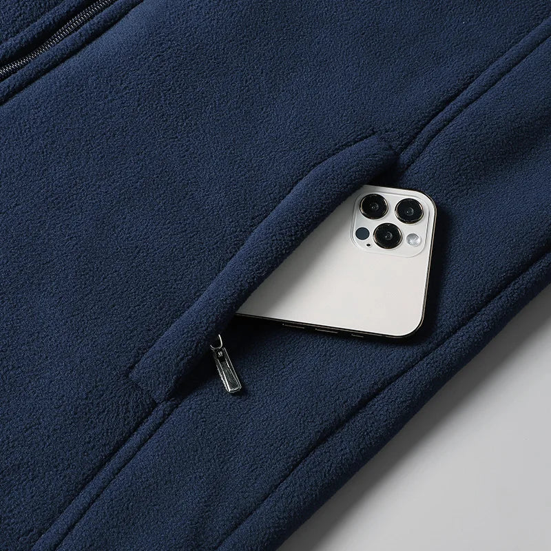 Winter Outdoor Fishing Leisure Windproof Thick Lamb Wool Jacket Comfortable Warm Breathable Men's Stand Up Collar Cotton Jacket - Buy online at  Vibe In Cart.