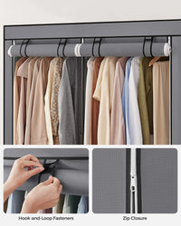 SONGMICS Closet Wardrobe, Portable Closet for Bedroom, Clothes Rail with Non-Woven Fabric Cover, Clothes Storage Organizer - Buy online at  Vibe In Cart.