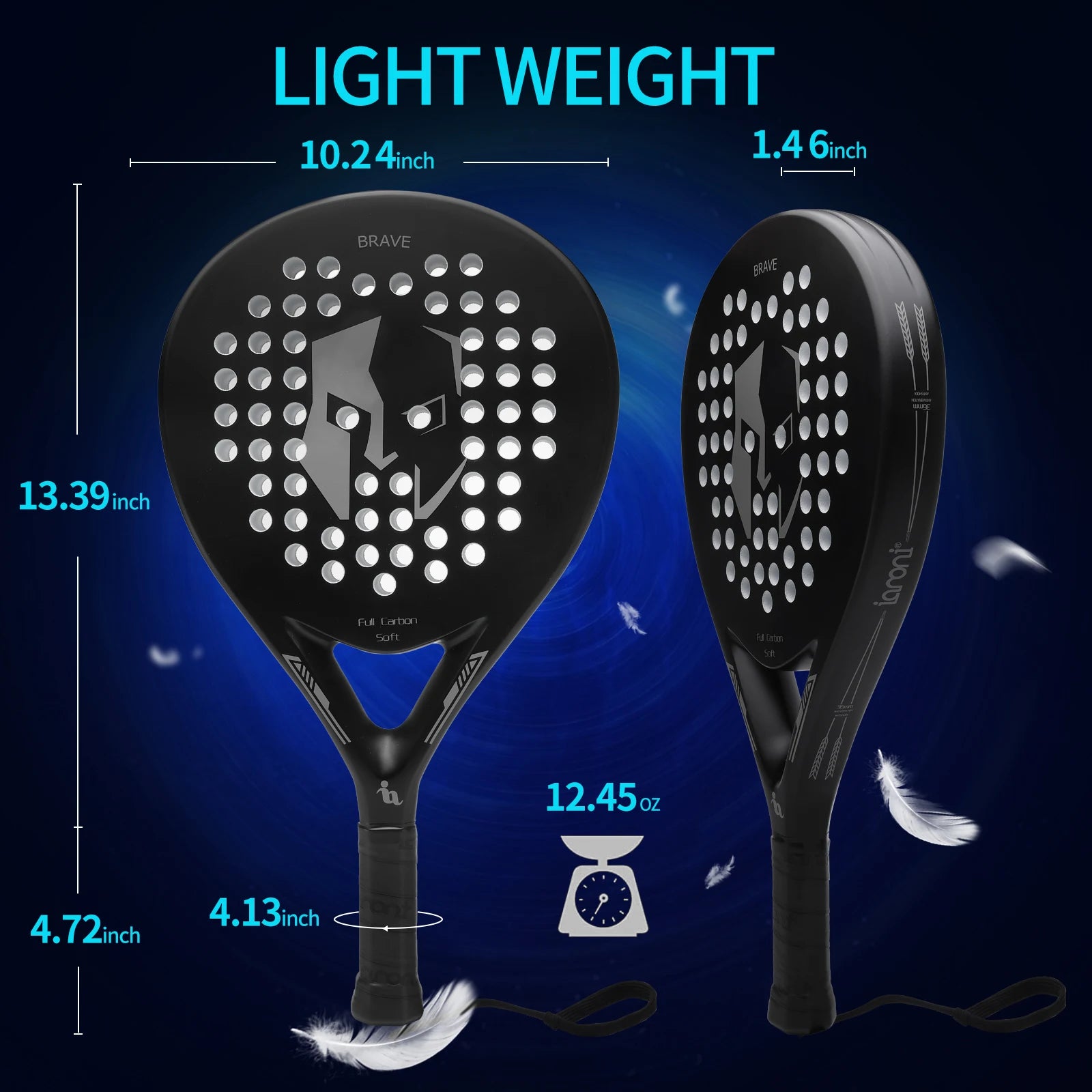 Padel Tennis Rackets,Paddle Tennis Racquets Carbon Fiber with EVA Memory Flex Foam Core,Paddle Racket Lightweight for Pop Tennis - Buy online at  Vibe In Cart.