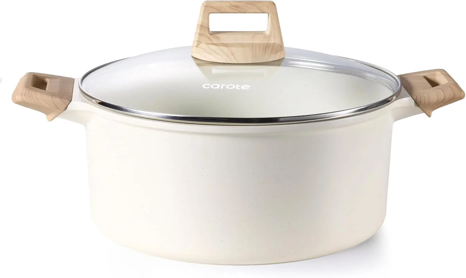 6 Quart Nonstick Stock Pot with Lid, Granite Coating Soup Casserole Cookware, Easy Clean & Quick Heat - Buy online at  Vibe In Cart.