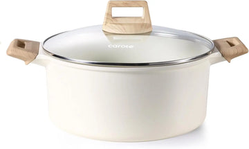 6 Quart Nonstick Stock Pot with Lid, Granite Coating Soup Casserole Cookware, Easy Clean & Quick Heat - Buy online at  Vibe In Cart.