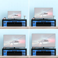 LED TV Stand for Living Room w/20 Colors Lights & Storage Shelf High Gloss TV Cabinet with Large Drawers for Gameroom/Bedroom - Buy online at  Vibe In Cart.