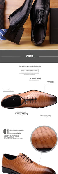 Luxury Mens Leather Shoes Retro Carved Lace-up Brogue Oxford Wedding Men Dress Shoes Male Formal Business Gentleman Office Shoes - Buy online at  Vibe In Cart.
