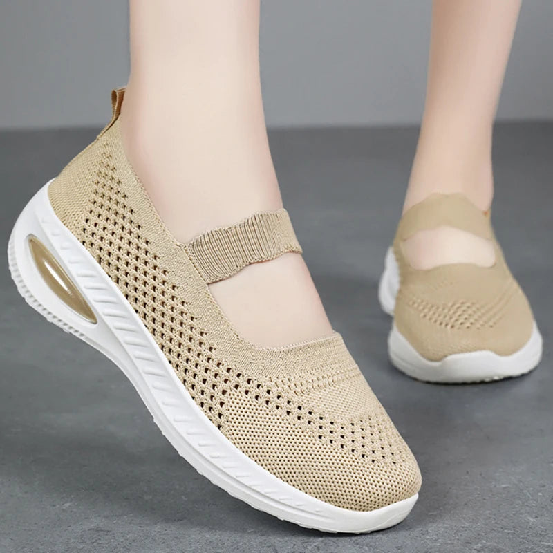 Spring New Fashion Woman Vulcanized  Platform Casual Sneakers Women Flats Mesh Breathable Running Walking Shoes Chunky Sports - Buy online at  Vibe In Cart.
