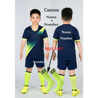 Boys' Polyester Soccer Uniform Set with Jersey, Tracksuit and Socks