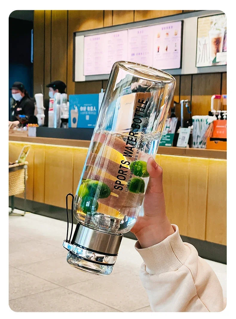 2L Large Capacity Glass Water Bottle Transparent Milk Juice Cup Outdoor Portable Leakproof Drinkware Tea Water Glass Bottle 2L - Buy online at  Vibe In Cart.