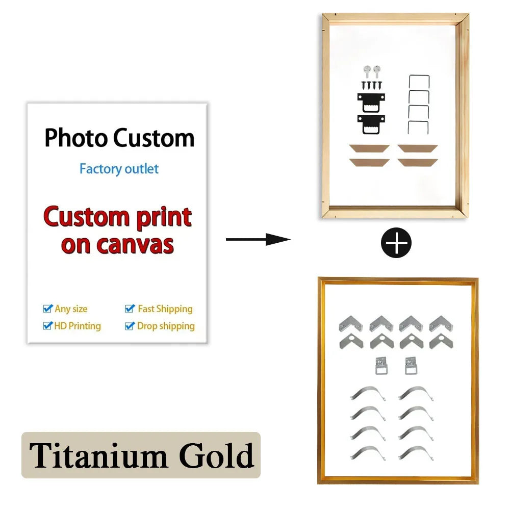 YWDECOR Custom Big Size Painting Canvas HD Print Your Picture Personalized Wall Art Poster Photo for Living Room Home Decor Gift - Buy online at  Vibe In Cart.