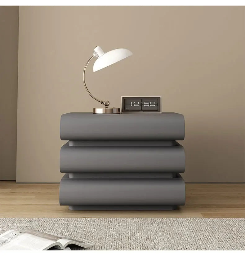 Modern Morocco Nightstand with Drawers and Storage