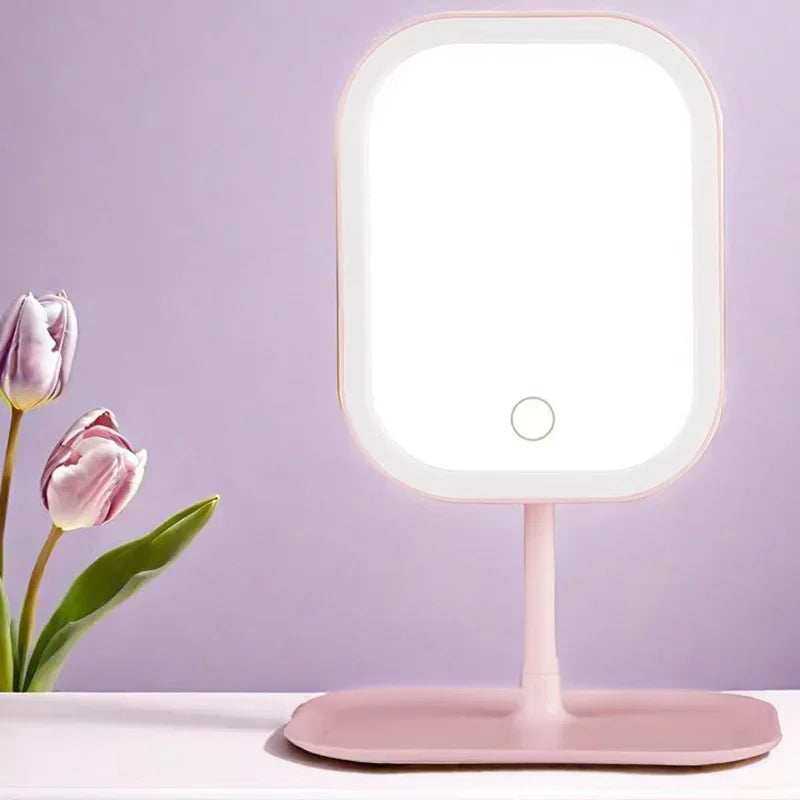 Niche Modern Desktop Vanity Mirror 3 Color Light LED Makeup Mirror Touching Mirror Women Bedroom Dressing Mirror - Buy online at  Vibe In Cart.