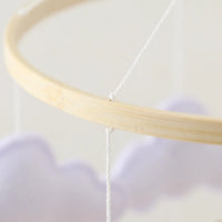 Wooden Crib Mobile Baby Bed Bell Rattle Toy Soft Felt Cartoon Bear Mobile bracket Newborn Music Box Bed Bell Hanging Bracket Toy