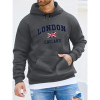 Men's autumn and winter casual and fashionable loose hooded sweatshirt, printed long-sleeved warm pullover - Buy online at  Vibe In Cart.