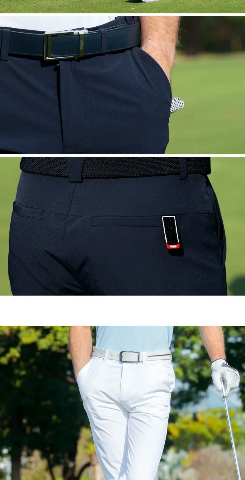 Men's Full Length Spring Summer Golf Pants in Nylon and Elastane